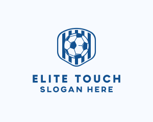 Blue Soccer Ball logo design