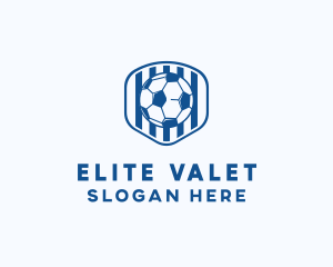 Blue Soccer Ball logo design