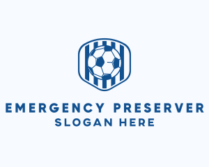 Blue Soccer Ball logo design