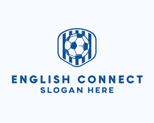 Blue Soccer Ball logo design