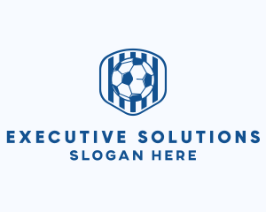 Blue Soccer Ball logo design