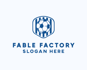 Blue Soccer Ball logo design