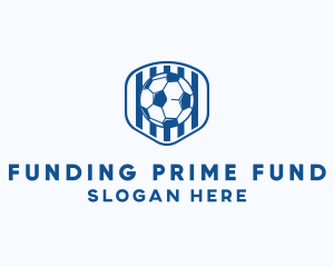 Blue Soccer Ball logo design