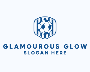 Blue Soccer Ball logo design