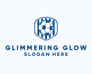 Blue Soccer Ball logo design