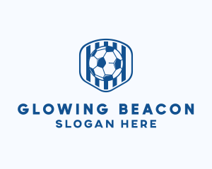 Blue Soccer Ball logo design