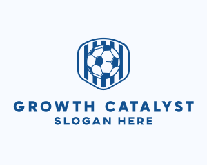 Blue Soccer Ball logo design