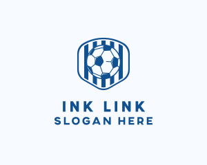 Blue Soccer Ball logo design