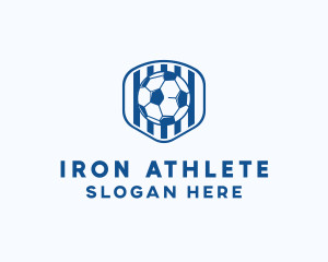 Blue Soccer Ball logo design