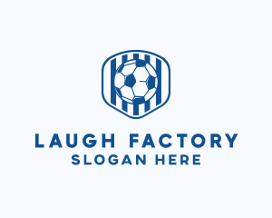 Blue Soccer Ball logo design