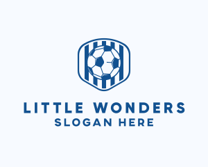 Blue Soccer Ball logo design