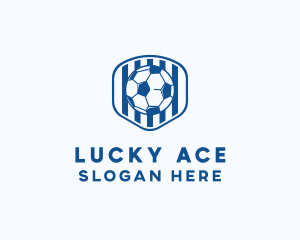 Blue Soccer Ball logo design