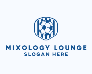 Blue Soccer Ball logo design