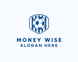 Blue Soccer Ball logo design