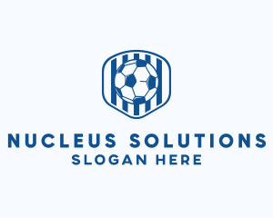 Blue Soccer Ball logo design