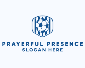 Blue Soccer Ball logo design