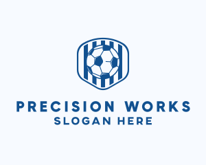 Blue Soccer Ball logo design