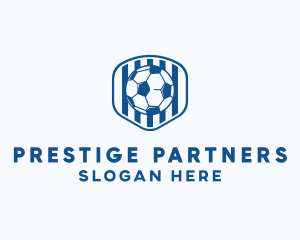 Blue Soccer Ball logo design