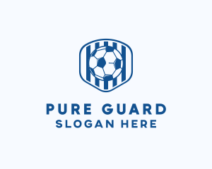 Blue Soccer Ball logo design