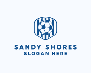 Blue Soccer Ball logo design