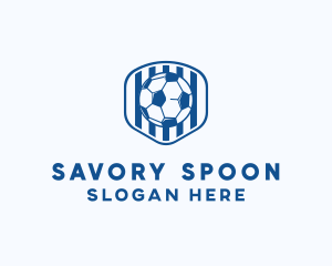 Blue Soccer Ball logo design