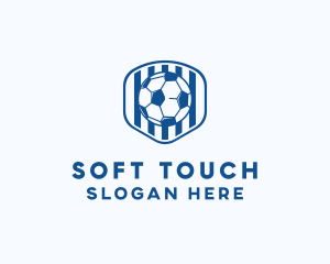 Blue Soccer Ball logo design