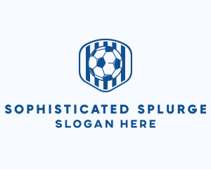 Blue Soccer Ball logo design