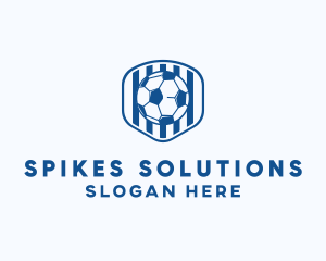 Blue Soccer Ball logo design