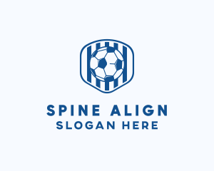 Blue Soccer Ball logo design