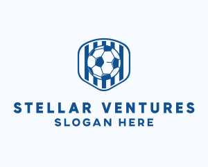 Blue Soccer Ball logo design