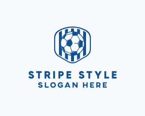 Blue Soccer Ball logo