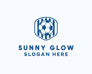 Blue Soccer Ball logo design