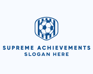 Blue Soccer Ball logo design