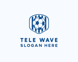 Blue Soccer Ball logo design