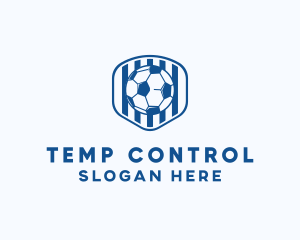 Blue Soccer Ball logo design