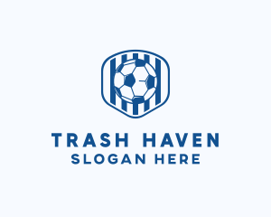 Blue Soccer Ball logo design