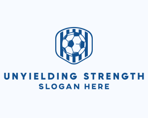 Blue Soccer Ball logo design