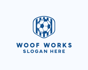 Blue Soccer Ball logo design