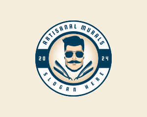 Gentleman Haircut Barbershop logo design