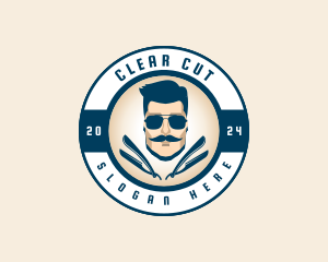 Gentleman Haircut Barbershop logo design