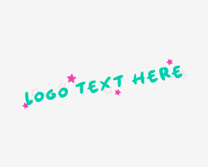  Cute Stars Playful Wordmark logo