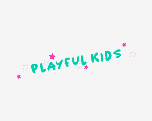  Cute Stars Playful Wordmark logo design