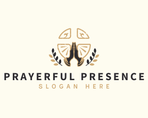 Pray Worship Church Heaven logo design