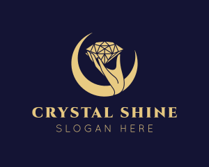 Hand Diamond Gemstone logo