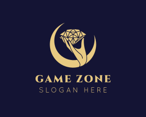 Hand Diamond Gemstone logo