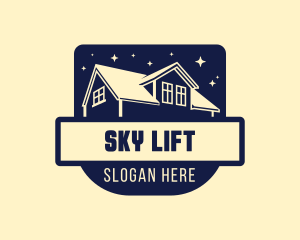 Roof Repair Night Sky logo design