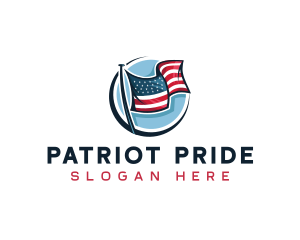 Patriotic Flag America logo design