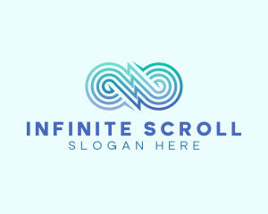 Lightning Infinity Loop logo design