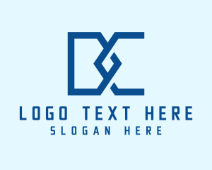 Simple Outline Letter DC Business logo