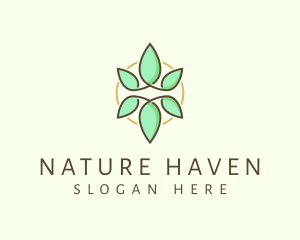 Natural Herbal Leaf logo design